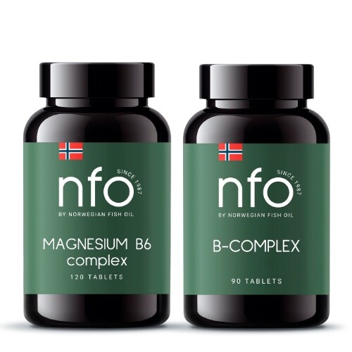 Набор NFO Комплекс магния + витамин В6 №120+В-комплекс №90