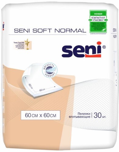 Купить SENI SOFT NORMAL ПЕЛЕНКИ ГИГИЕНИЧЕСКИЕ 60Х60 СМ N30 цена