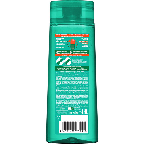 Garnier fructis рост во всю силу укрепляющий шампунь 400 мл