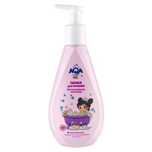 Купить Aqa baby kids пенка для купания девочек интенсивное питание 250 мл цена