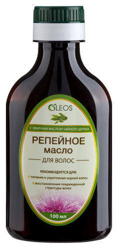 Oleos масло репейное с эфирным маслом чайного дерева 100 мл