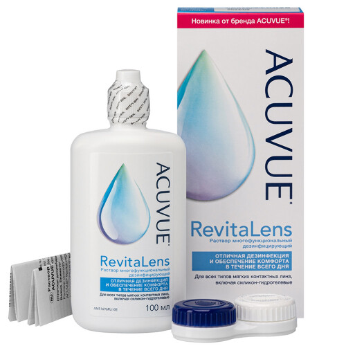 ACUVUE REVITALENS РАСТВОР МНОГОФУНКЦИОНАЛЬНЫЙ ДЕЗИНФИЦИРУЮЩИЙ С КОНТЕЙНЕРОМ ДЛЯ ЛИНЗ