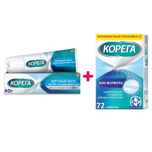 Купить Корега биоформула таблетки для очищения зубных протезов 72 шт. цена