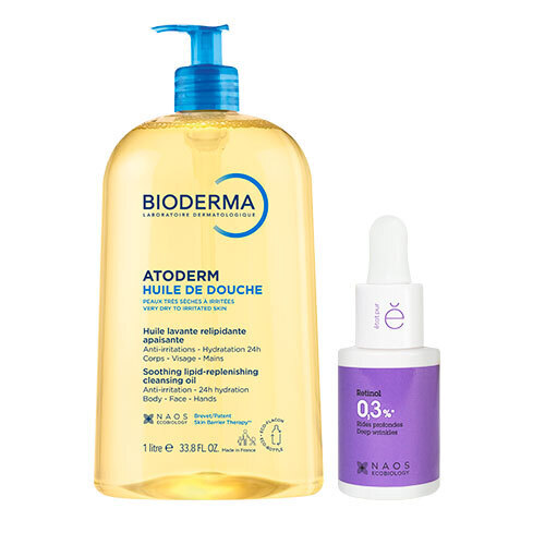 Набор Bioderma Atoderm Масло Для Душа 1000мл + Etat Pur Сыворотка С Ретинолом 0,3% 15мл