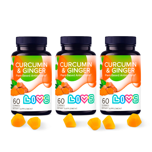 Набор LIVS Куркумин имбирь в мармеладной форме 3 уп по цене 2 уп
