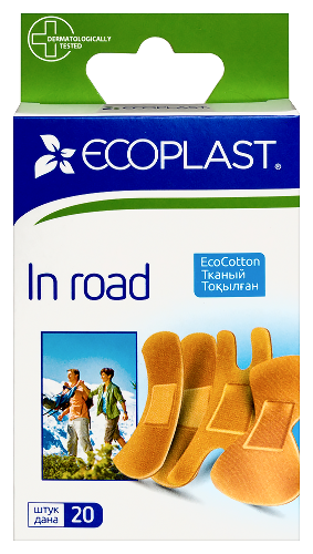 ECOPLAST НАБОР ПЛАСТЫРЕЙ МЕД ТКАН IN ROAD N20