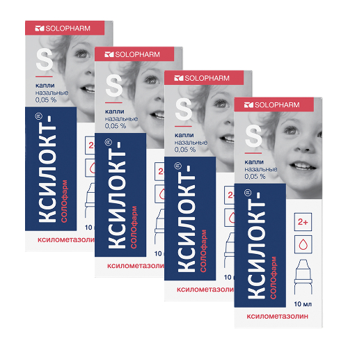 Набор Ксилокт-солофарм 0,05% 10мл капли назальные  4 уп со скидкой