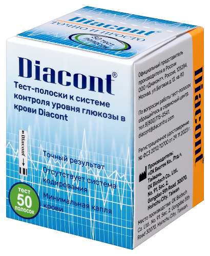 Тест-полоски diacont (диаконт) 50 шт.