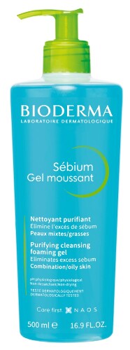 Купить Bioderma Sebium гель для умывания жирной и проблемной кожи (помпа) 500 мл цена