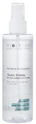 Mixit Lab Аква-тоник с алоэ и гиалуроновой кислотой для сухой кожи увлажняющий 200 мл