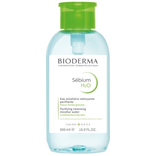 Купить Bioderma Sebium H2O мицеллярная вода для жирной и проблемной кожи лица (помпа) 500 мл цена
