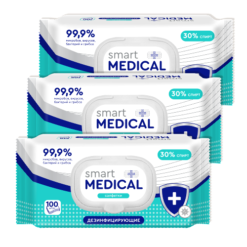 Набор Smart medical дезинфицирующие 100шт. * 3 уп.
