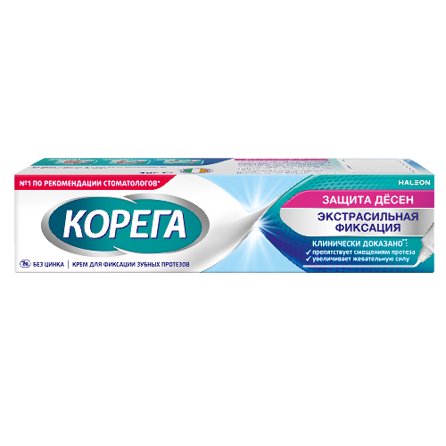 Корега крем для фиксации зубных протезов защита десен 40 гр