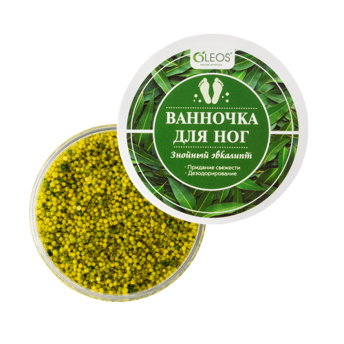 Oleos набор ванночек для ног знойный эвкалипт/мелисса и мята 220 гр 2 шт.