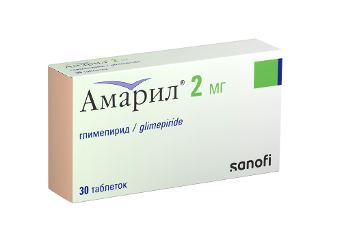 Купить Амарил 2 мг 30 шт. таблетки цена