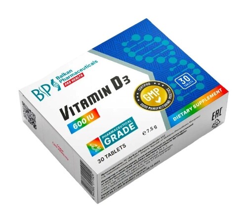 Витамин d3 600 МЕ bp 30 шт. капсулы массой 250 мг