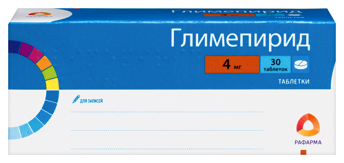 Глимепирид 4 мг 30 шт. таблетки
