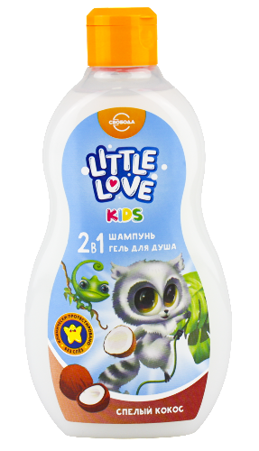 Купить Little love шампунь+гель для душа 2 в 1 детский спелый кокос 400 мл цена