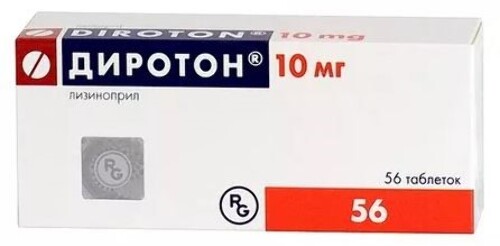 Диротон 10 мг 56 шт. таблетки