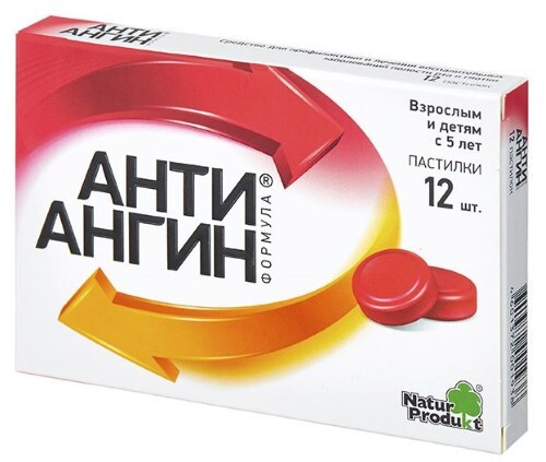 Купить Анти-ангин формула 12 шт. пастилки лекарственные цена