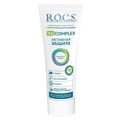 Rocs зубная паста biocomplex активная защита 94 гр