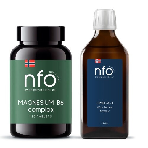 Набор NFO ОМЕГА-3 со вкусом лимона+NFO Комплекс магния + витамин В6 №120