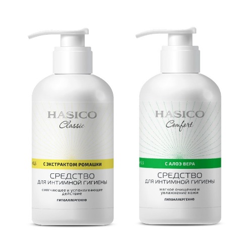 Набор средств д/интим гигиены HASICO:  classic  с ромашкой и comfort  с алоэ вера