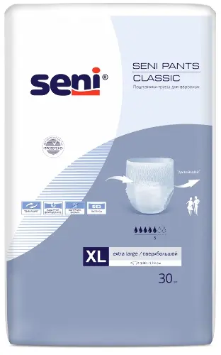 Seni pants classic подгузники-трусы для взрослых extra large 30 шт.
