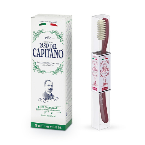 Набор Pasta del Capitano 1905: з/паста Натуральные травы 75 мл + з/щетка 1960  по выгодной цене!