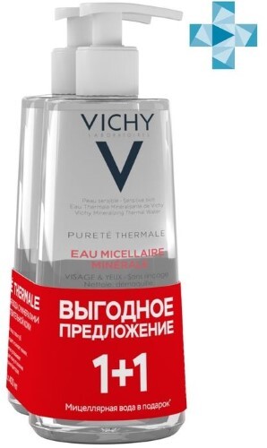 Купить VICHY PURETE THERMALE МИЦЕЛЛЯРНАЯ ВОДА С МИНЕРАЛАМИ ДЛЯ ЧУВСТВИТЕЛЬНОЙ КОЖИ 400МЛ N2 цена