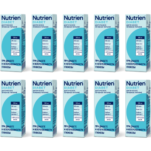 Набор из 10 уп НУТРИЭН ДИАБЕТ С НЕЙТРАЛЬНЫМ ВКУСОМ 200МЛ на неделю