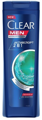 Клиар шампунь и бальзам-ополаскиватель 2 в 1 против перхоти для мужчин активспорт 400 мл