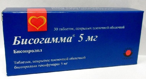 Бисогамма 5 мг 30 шт. таблетки, покрытые пленочной оболочкой