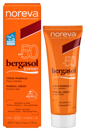 Noreva бергасол эксперт крем минеральный солнцезащитный spf50 40 мл