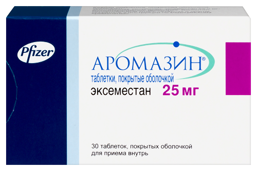 Аромазин 25 мг 30 шт. таблетки, покрытые оболочкой