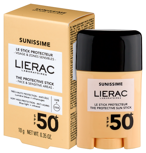 Lierac sunissime стик для лица и чувствительных зон солнцезащитный spf50+ 10 гр