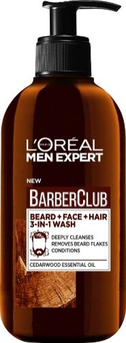 Купить Loreal paris men expert гель очищающий 3 в 1 для бороды+лица+волос barberclub 200 мл цена