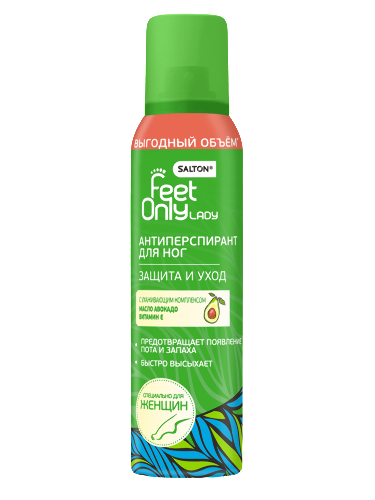 Salton feet only lady антиперсперант для ног 2 в 1 150 мл