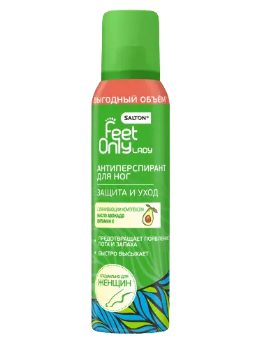 Salton feet only lady антиперсперант для ног 2 в 1 150 мл