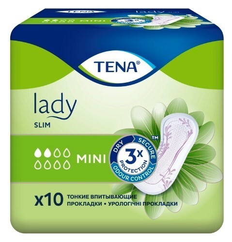 Купить TENA LADY SLIM MINI УРОЛОГИЧЕСКИЕ ПРОКЛАДКИ N10 цена