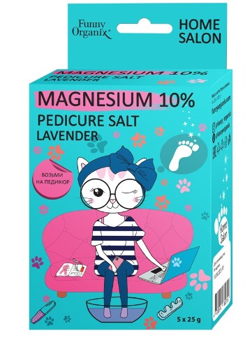 Купить Funny organix магниевая соль для педикюра 25 гр 5 шт. цена