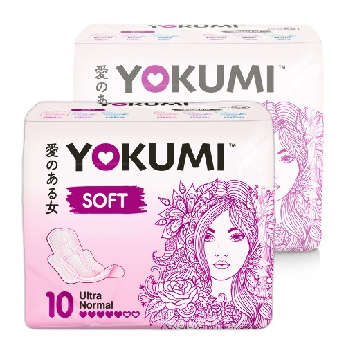 Набор из 2-х уп. Yokumi прокладки женские гигиенические soft ultra normal 10 шт.