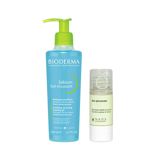 Набор Bioderma Sebium Очищающий гель 200 мл + Etat Pur Сыворотка с глюконатом цинка 3% 15 мл