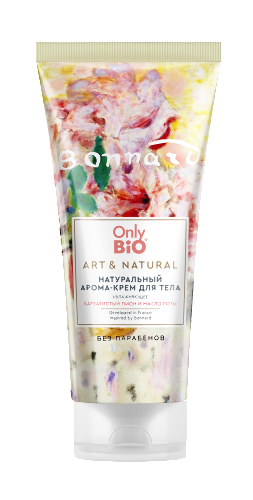 Купить Only bio art&natural арома-крем для тела натуральный увлажняющий бархатистый пион и масло розы 200 мл цена