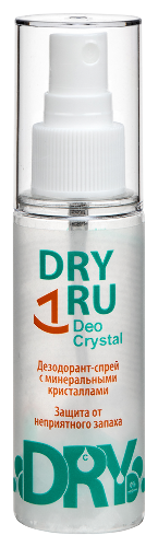 Dry ru deo crystal дезодорант-спрей с минеральными кристаллами для всех типов кожи 12 гр