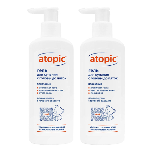 Купить Atopic гель для купания с головы до пяток 250 мл цена