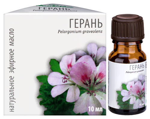 Масло эфирное герань 10 мл в индивидуальной упаковке