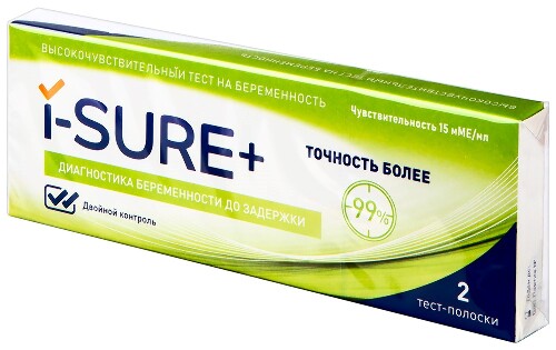Тест для определения беременности itest plus i-sure 2 шт.