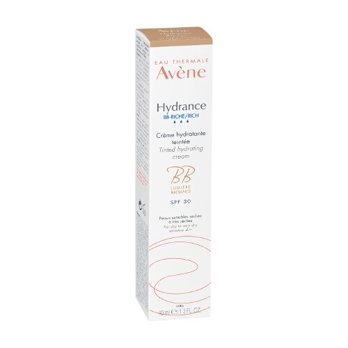 Avene гидранс вв-риш крем увлажняющий с тонирующим эффектом spf30 40 мл