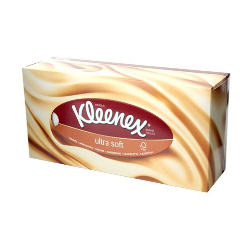 Kleenex ultrasoft салфетки в коробке 56 шт.